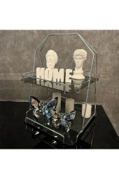 2 Katlı Üçgen Siyah Metal Banyo, Mutfak, Makyaj Organizatörü - Model 3 - 4