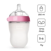 Comotomo Antikolik Silikon Biberon 250 ml 3-6 Ay Pembe - 1