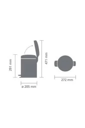 Brabantıa Newıcon Fpp Matt Steel Pedallı Çöp Kutusu 5L - 4
