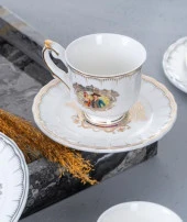 Acar Alessıa- 6'lı Porselen Kahve Fincan Takımı GRN-05025/12 - 3