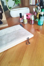 Kadın Portföy & Clutch Çanta Pudra thumbnail 4