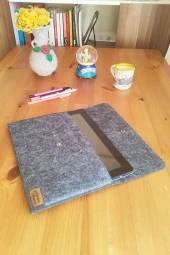 Keçe Tablet Kılıfı Antrasit Apple Samsung Asus Lenovo Casper Tüm Markalara Uyumlu thumbnail 1