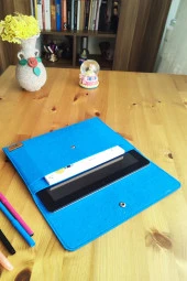 Keçe Tablet Kılıfı Mavi Apple Samsung Asus Lenovo Casper Tüm Markalara Uyumlu thumbnail 2