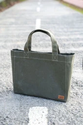 Mumlu Kanvas Çanta Haki Renk thumbnail 1