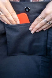 Kanvas  Omuz Çantası Su Geçirmeyen  Kumaş Battal Boy Siyah Renk thumbnail 4