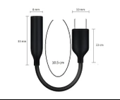 JH048 Type-C to 3.5 mm Siyah Kulaklık Aux Çeviri - 7