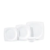 Korkmaz Bone Collection 60 Parça Kare Yemek Takımı Platin A8458 - 2