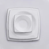 Korkmaz Bone Collection 60 Parça Kare Yemek Takımı Platin A8458 - 3