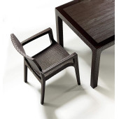 Novussi Liverno Rattan 6 Kişilik Masa Takımı Bahçe Takımı 90x150 Kahverengi - 5