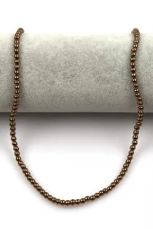 Bakır Renkli Hematit Dizi 4 mm Küre Kesim thumbnail 2