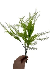 Yeşil Beyaz 5 Dallı Dekoratif Yapay Çiçek 5 Dal Demet Yapay Çiçek 30 cm - 1