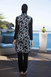 Estiva 24931 Dijital Desenli  Tam Boy Tesettür Mayo thumbnail 2