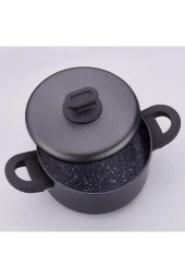 Korkmaz Lina Plus 7 Parça Siyah Granit Tencere Seti - 2