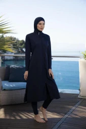 Estiva 22997 Lacivert Uzun Tam Boy Tesettür Mayo thumbnail 1