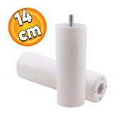 Mobilya Kanepe Koltuk Baza Yükseltme Yükseltici M8 Civatalı Incediş Destek Ayağı Ayakları Beyaz 14cm thumbnail 1