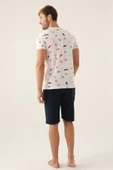 Arnetta Erkek Krem Bermuda Pijama Takımı 2984 - 3