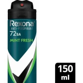 Rexona Men Erkek Sprey Deodorant Natural Fresh Mint 72 Saat Kesintisiz Üstün Koruma 150 ml - 1