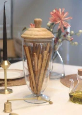 The Mia Madera Ayaklı Kurabiye Kavanozu 30x15x15 cm CAM0380 - 2