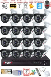 FURY 16 Kameralı Gece Görüşlü 1080P 2Mp Görüntü Full Hd Atom Led Güvenlik Kamerası Seti 5570 1 TB thumbnail 2