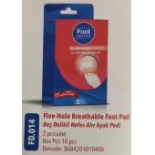 FOOT DOCTOR BEŞ DELİKLİ NEFES ALIR AYAK PEDİ  2 ADET FD 0014 - 1