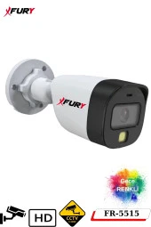 FURY 5 Kameralı 5Mp Lens 2 Mp Görüntü Gece Renkli Full Hd Ultra Led Akıllı Güvenlik Kamerası Seti 500GB - 5