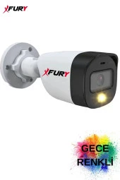 FURY Gece Renkli  5mp Lens 2Mp 1080p Full HD Suya Dayanıklı Güvenlik Kamerası Ultra Led Renkli Gece Görüş - 1