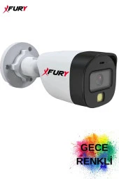 FURY Gece Renkli  5mp Lens 2Mp 1080p Full HD Suya Dayanıklı Güvenlik Kamerası Ultra Led Renkli Gece Görüş - 3