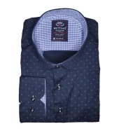 Erkek Büyük Beden 117 Kilo İçin Uygun Likralı Uzun Kol Gömlek - 1