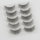 4 Parça Kirpik Seti Takma Kirpik Takımı 5li Kirpik Set Kirpik Kıvırıcı Kirpik Yapıştırıcı Rimel Maskara Fırçası - 2