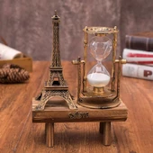 Eyfel Kulesi Paris Ahşap Kum Saati - 3