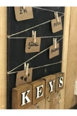Dekoratif Home Keys Ahşap Resimlik ve Notluk (Kahverengi) - 2