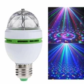 Renkli Led Döner Başlıklı Disko Topu Ampul Gece Lambası Disco Lamp - 2