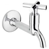 2li Artı Aç Kapa 4 Kollu Krom Çevirveli Musluk Duvardan Tek Girişli - 2