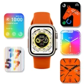 Hw8 Ultra Çift Kordon 49mm - Siri Nfc Bluetooth Arama Konuşma - İos & Android Uyumlu Akıllı Saat - 8
