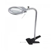 -2.5x90 Mm 5x24 Mm Büyüteç, Mandallı Metal Hortumlu Masa üstü Büyüteç thumbnail 3