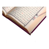 Kadife Kutulu Plaket Görünümlü Elif-Vav Desenli Hediyelik Kur'an-ı Kerim - Bordo - 1