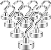 Valkyrie 10 Adet Neodyum Mıknatıs Askı Seti 14kg Taşıma Kanca Mutfak Buzdolabı Banyo Kapı Dolap Balkon Tekne - 1