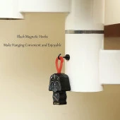 Valkyrie 10 Adet Neodyum Mıknatıs Askı Seti 14kg Taşıma Kanca Mutfak Buzdolabı Banyo Kapı Dolap Balkon Tekne Siyah - 8