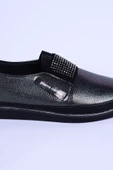 Pierre Cardin 51678 Deri Bağcıksız Taş Detaylı Rahat Otopedik Taban Platin Günlük Kadın Ayakkabı - 2