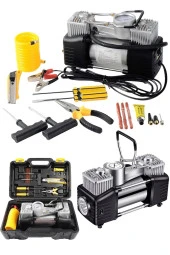 Yüksek Performanslı Çelik Gövdeli Çift Piston 12 V 150 PSI Dk 85Lt  Araba Lastik Bot Şişirme Makines - 1