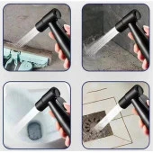 Valkyrie Paslanmaz Çelik Tuvalet Musluk Bide Seti Kolay Kurulum Kullanım Çift Çıkışlı Siyah Evcil Hayvan Yıkama Aleti Siyah - 7