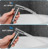 Valkyrie Paslanmaz Çelik Tuvalet Musluk Lavabo Bide Seti Kademeli Jet Püskürtme Spiral Hortum Kolay Montaj - 4