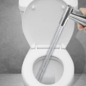 Valkyrie Paslanmaz Çelik Tuvalet Musluk Lavabo Bide Seti Kademeli Jet Püskürtme Spiral Hortum Kolay Montaj - 7