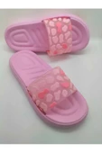 Gezer Yazlık Kadın Terlik Kedi Pati Desenli Açık Pembe - 1