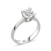 Kalpli Montür Swarovski Taşlı 925 Gümüş Tektaş Yüzük thumbnail 10