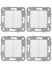 Viko Karre Komütatör Beyaz (Çerçeve Dahil) 90967002 (4 Adet) - 1