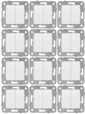 Viko Karre Komütatör Beyaz (Çerçeve Dahil) 90967002 (12 Adet) thumbnail 1