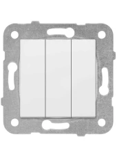 Viko Karre Üçlü Anahtar Beyaz (Çerçeve Dahil) 90967068 (12 Adet) thumbnail 2