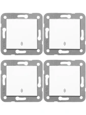 Viko Karre Vavien Beyaz (Çerçeve Dahil) 90967004 (4 Adet) - 1