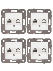 Viko Karre Tekli Nümeris Telefon Prizi Cat3 Beyaz (Çerçeve Dahil) 90967013 (4 Adet) thumbnail 1